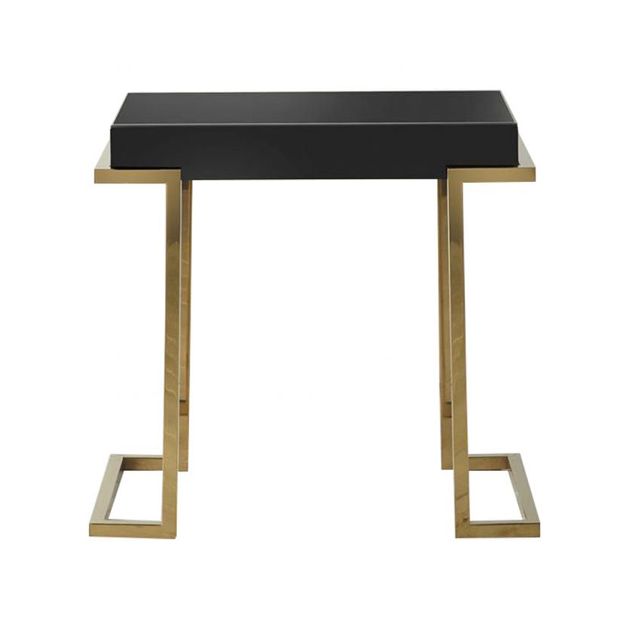 Munro Black and gold mirrored top occasional table