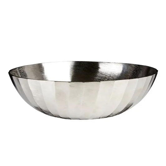 Large Silver Textured Bowl