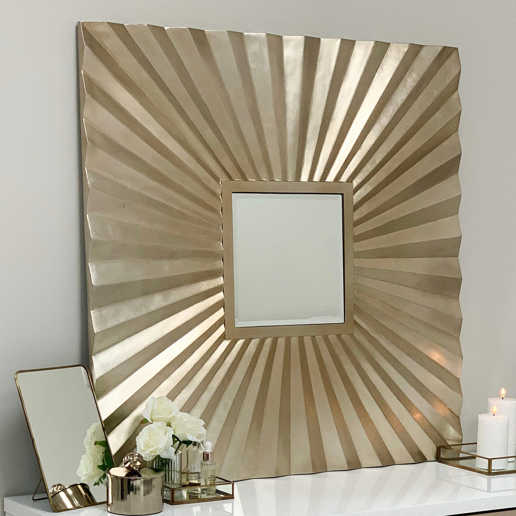 Starburst Mirror In Champagne Gold