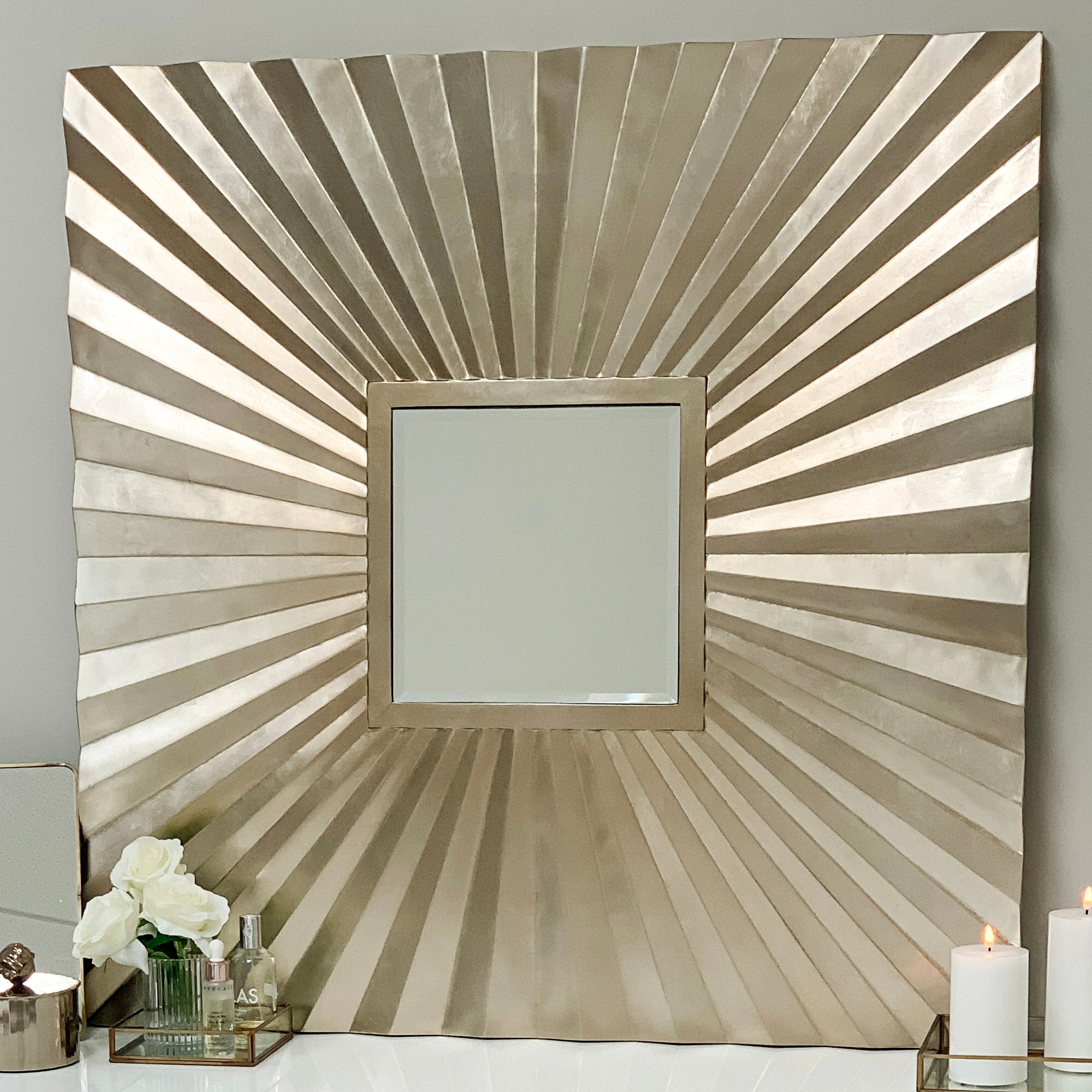 Starburst Mirror In Champagne Gold