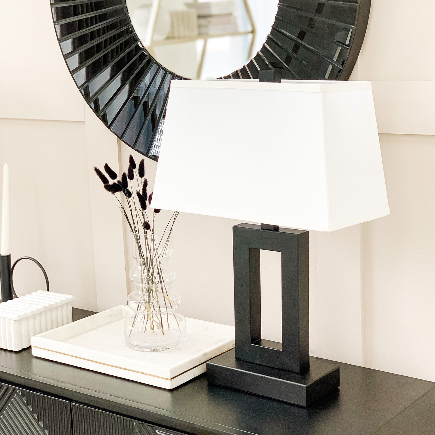 Black Cut Out Table Lamp