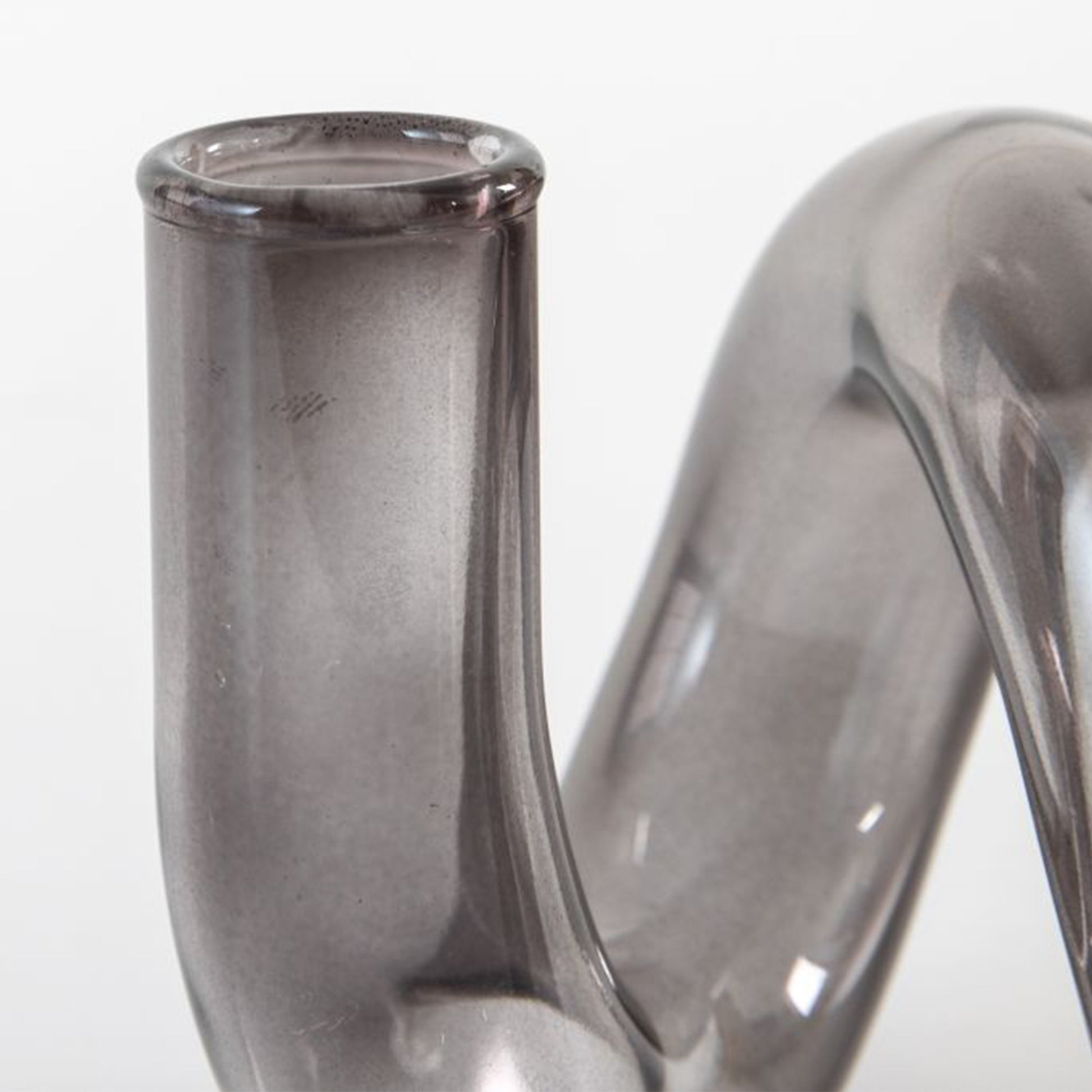 Abstract Smoked Handmade Glass Vase