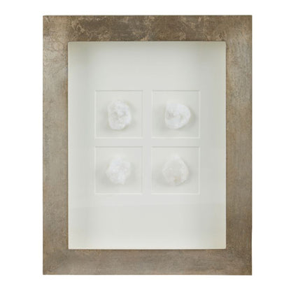 Natural Crystal Wall Art In Champagne Frame