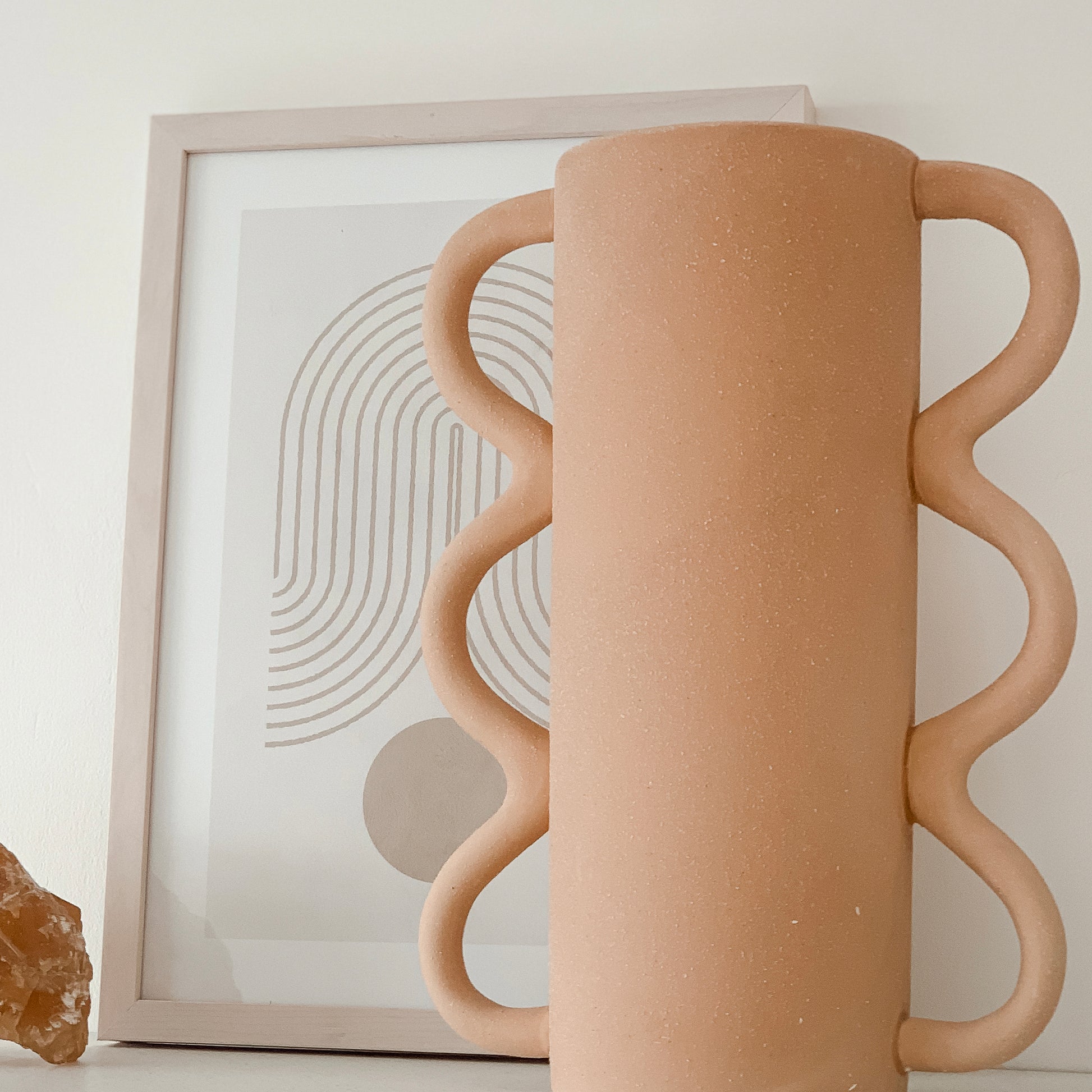 Terracotta Textured Wiggle Vase