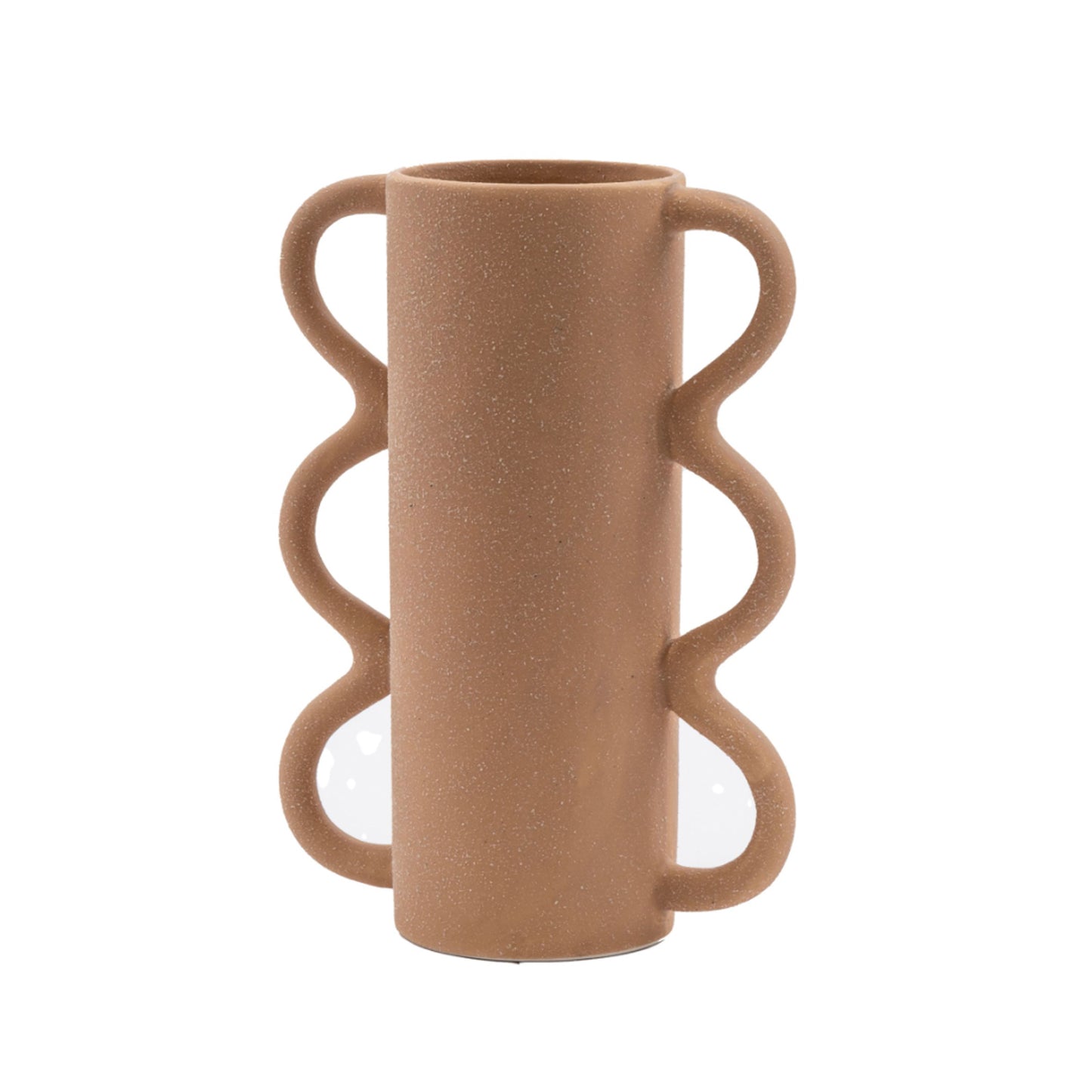 Terracotta Textured Wiggle Vase